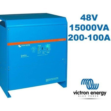 Inversor Cargador 48V 15000W. Cargador de 200-100A | Victron Quattro QUA483150000