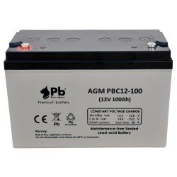 Batería 12V 100Ah GEL Ciclo Profundo | Premium Battery PBCG12-100