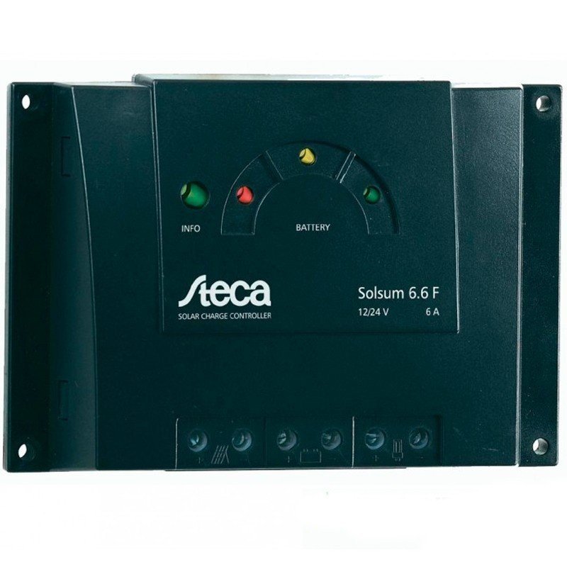 Regulador Solar 6A PWM 12/24V | Steca Solsum 6.6