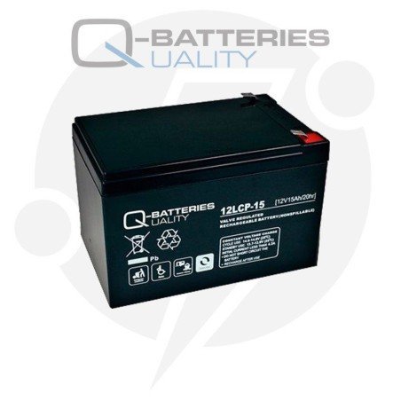 Q-Batteries 12LCP-15 | Batería cíclica AGM 15Ah C20 12V