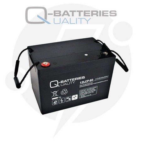 Q-Batteries 12LCP-60 | Batería cíclica AGM 63Ah C20 12V