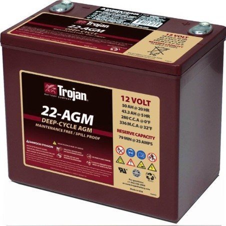 Trojan 22 AGM | Batería 12V 50Ah AGM