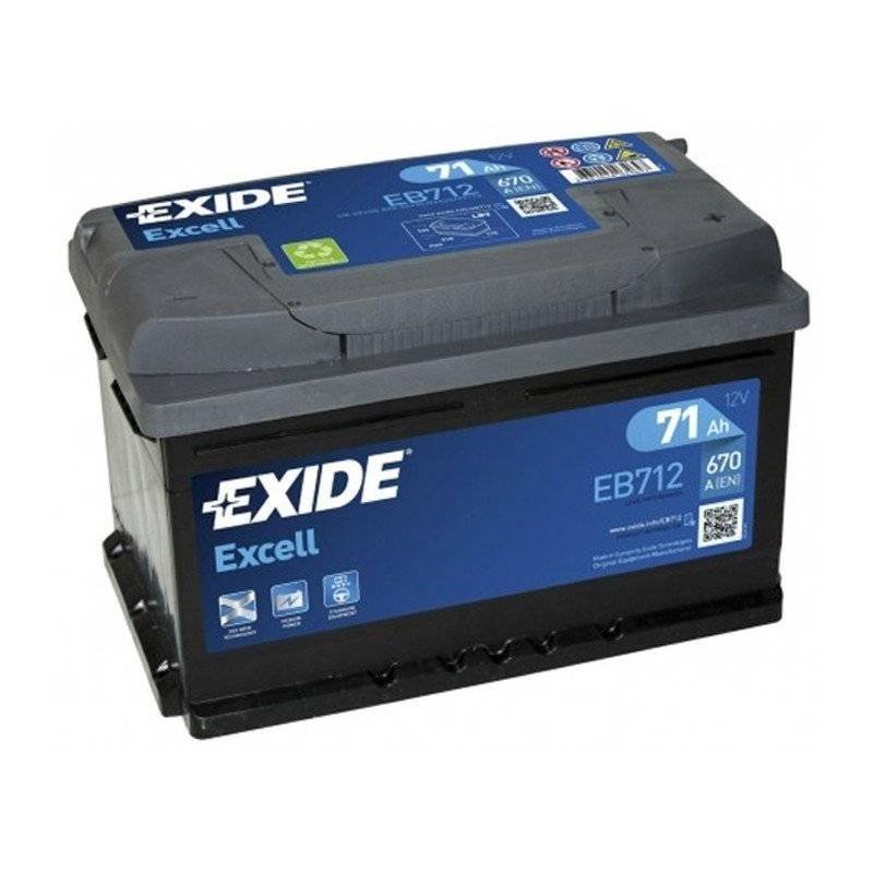 Exide EB712 | Batería 71Ah 670A Excell