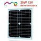Panel solar 20W Monocristalino 12V | ME Solar (345x470x25)