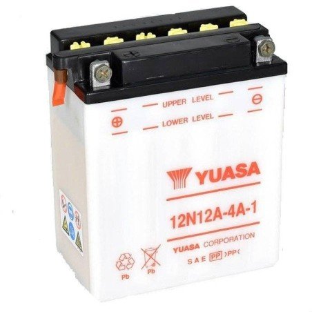 Yuasa 12N12A-4A-1 | Batería moto 12V 12Ah Positivo izquierda (Pack ácido incluido)