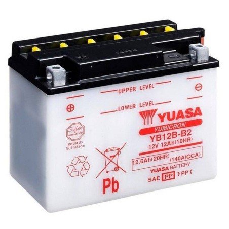 Yuasa YB12B-B2 | Batería moto 12V 11Ah Positivo izquierda