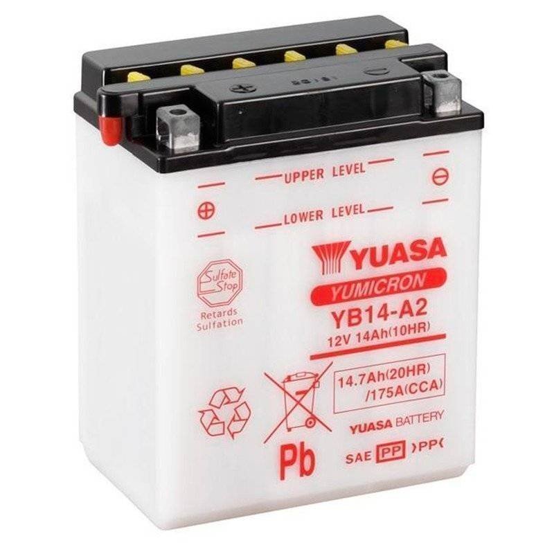 Yuasa YB14-A2 | Batería moto 12V 14Ah Positivo izquierda