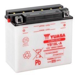 Yuasa YB18L-A | Batería moto 12V 18Ah Positivo derecha (Pack ácido incluido)