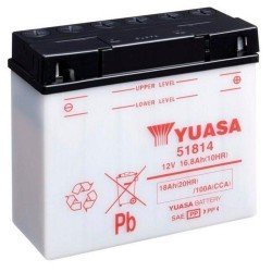 Yuasa 51814 | Batería moto 12V 19Ah Positivo derecha (Pack ácido incluido)