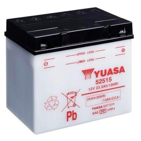Yuasa 52515 | Batería moto 12V 25Ah Positivo derecha (Pack ácido incluido)