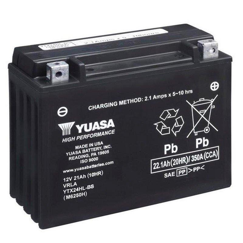 Yuasa YTX24HL-BS | Batería moto 12V 21Ah Positivo derecha (Pack ácido incluido)