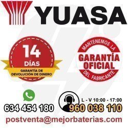 Yuasa YB7L-B | Batería moto 12V 8Ah Positivo derecha (Pack ácido incluido)