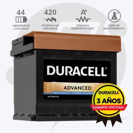 Duracell DA44 | Batería 44Ah 420A Advanced