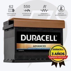 Duracell DA62H | Batería 62Ah 550A Advanced