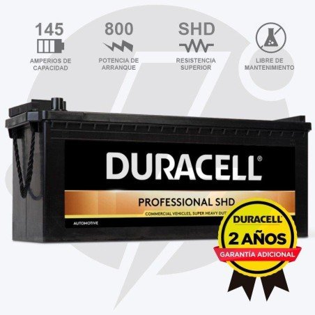 Duracell DP145SHD | Batería 145Ah 800A Professional SHD