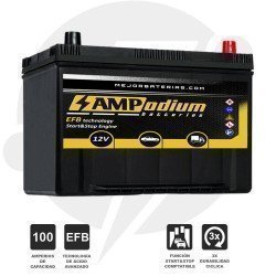 Batería coche 100Ah 760A EFB Positivo derecha | AMPodium Batteries StartStop