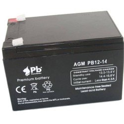 Batería 12V 14Ah AGM Ciclo Profundo | Premium Battery PBC12-14