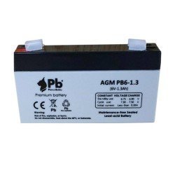 Batería 6V 1.3Ah AGM| Premium Battery PB6-1.3