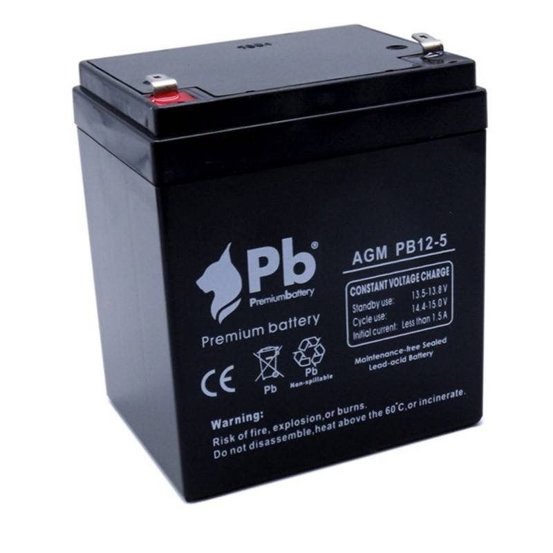 Batería 12V 5Ah AGM| Premium Battery PB12-5