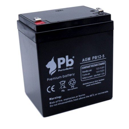 Batería 12V 5Ah AGM| Premium Battery PB12-5