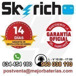 Skyrich HJTZ7S-FP Litio moto | Batería de Litio (Impermeable + indicador de carga)