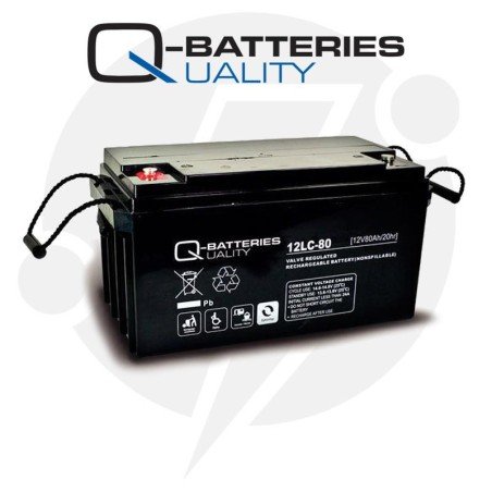Q-Batteries 12LC-80 | Batería cíclica AGM 80Ah C20 12V