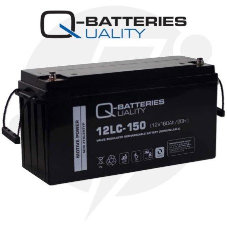 Q-Batteries 12LC-150 | Batería cíclica AGM 160Ah C20 12V