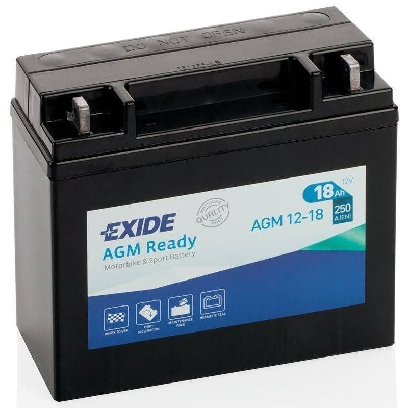 Exide AGM 12-18 | Batería Moto 12V 18Ah