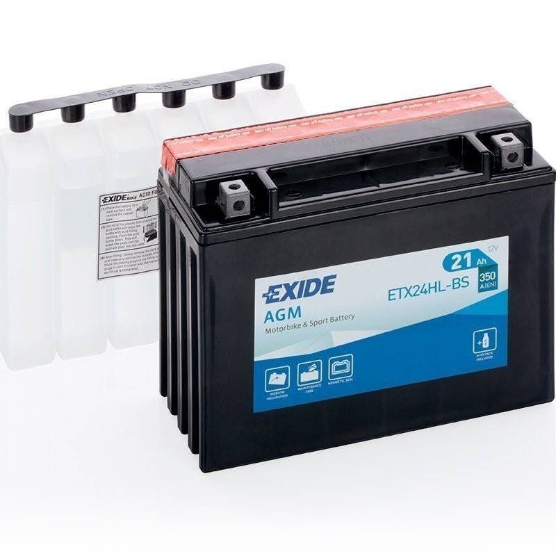 Exide YTX24HL-BS | Batería Moto 12V 21Ah AGM