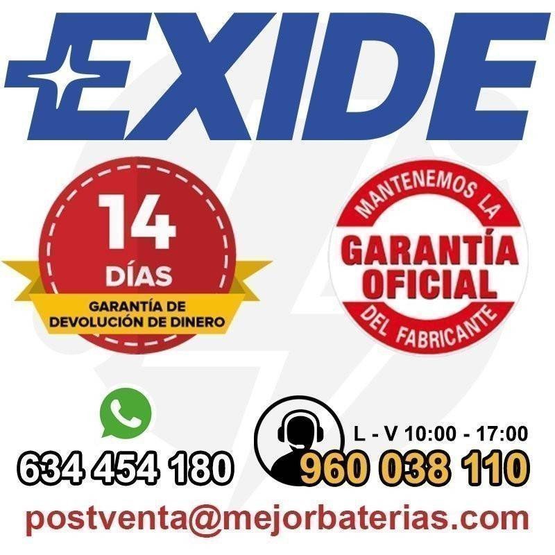 Batería EXIDE Moto CONVENTIONAL EB7L-B 8AH 12V/E0 (13,5cm x 7,5cm x 13