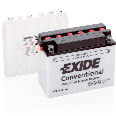 Exide Y50-N18L-A | Batería Moto 12V 20Ah Plomo Abierto