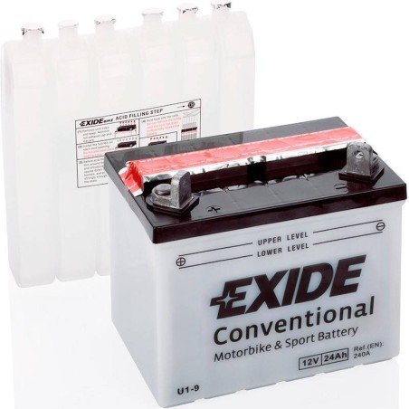 Exide U1-9 | Batería Moto 12V 24Ah Plomo Abierto