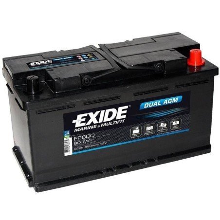 Exide EP800 | Batería 12V 95Ah Dual AGM