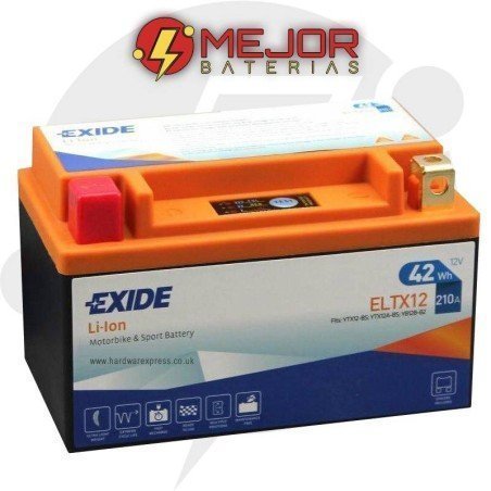 Exide ELTX12 Litio moto | Batería de Litio 42Wh 210A (Con indicador de carga)