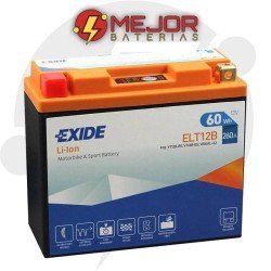 Exide ELT12B Litio moto | Batería de Litio 60Wh 260A (Con indicador de carga)