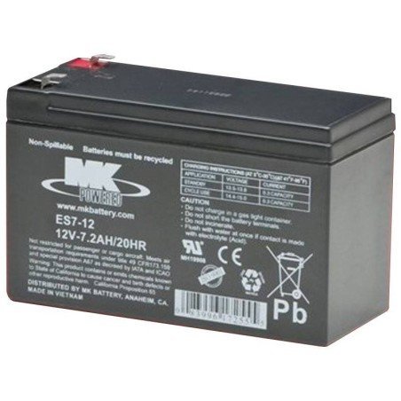 MK Powered ES7-12 | Bateria 12V 7.2Ah Serie AGM