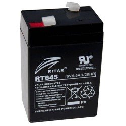 Batería Ritar 6V 3,6Ah AGM. Ref: RT645