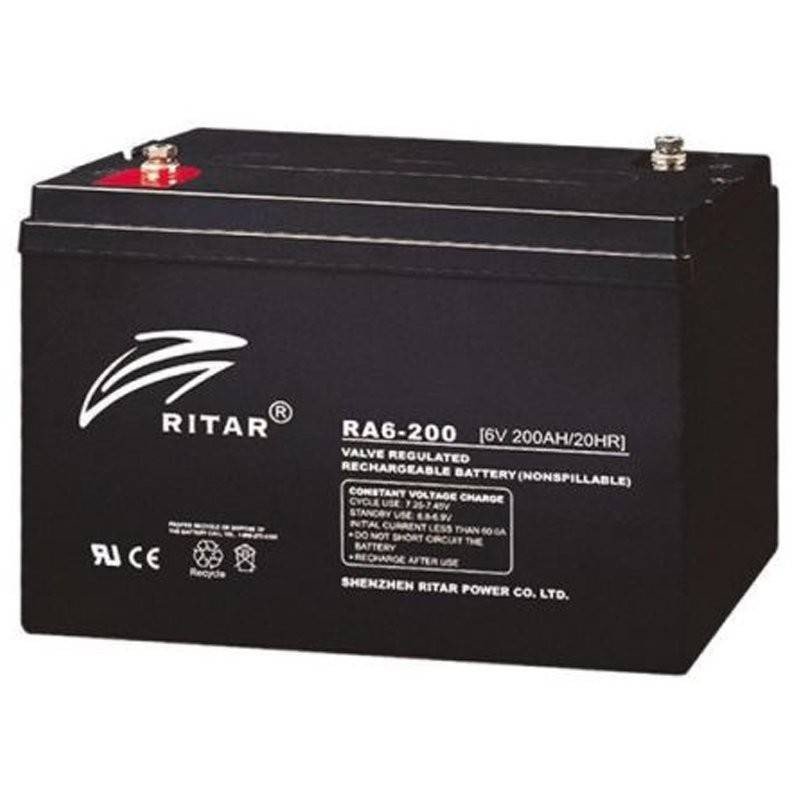 Batería Ritar 6V 200Ah AGM. Ref: RA6-200