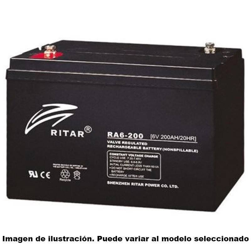 Batería Ritar 6V 225Ah AGM. Ref: RA6-225