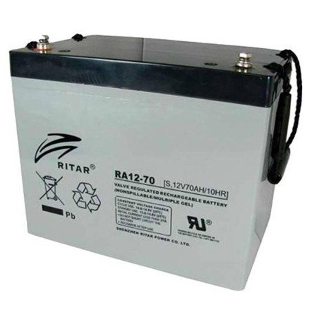 Batería Ritar 12V 70Ah AGM. Ref: RA12-70S